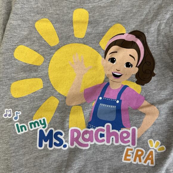In My MS RACHEL Era Grey T Shirt Ms Rachel Toddler 5T New - Picture 4 of 6
